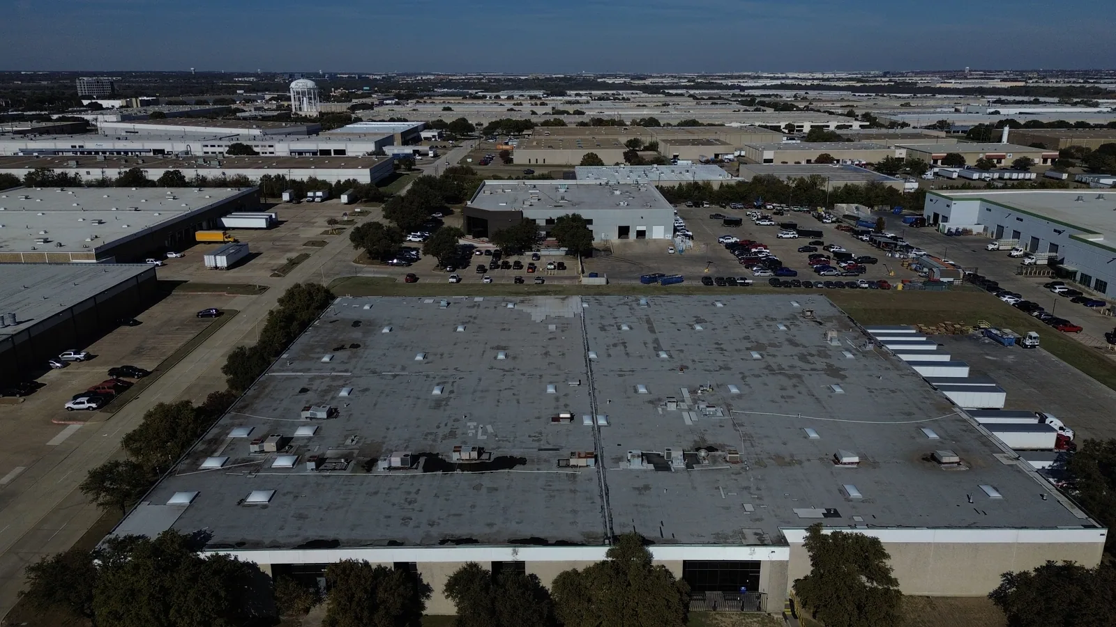 Commercial property portfolio viewed from the air